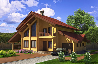 краска деревянный дом